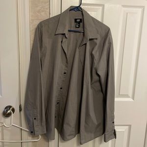 Gray H&M Men’s Button Up